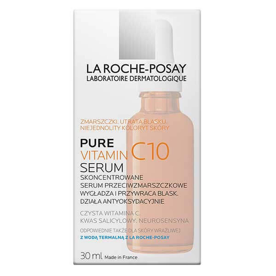 La Roche-Posay Pure Vitamin C10, konzentriertes Anti-Falten-Serum mit Vitamin C, empfindliche Haut, 30 ml