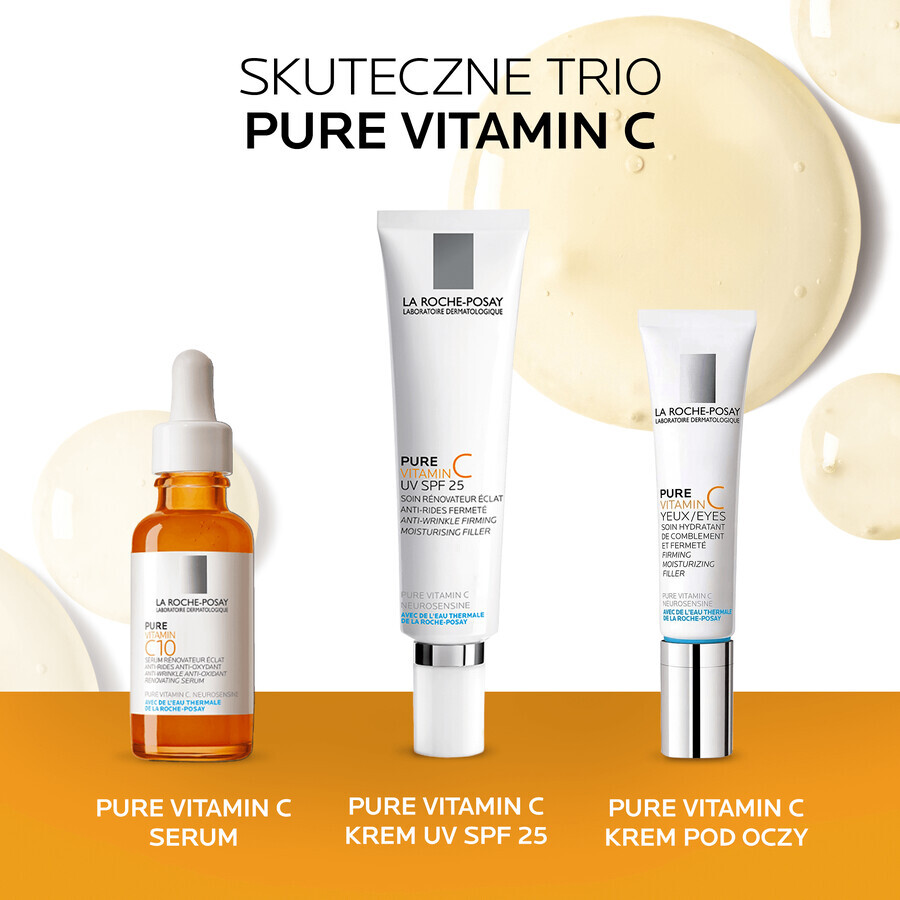 La Roche-Posay Pure Vitamin C10, konzentriertes Anti-Falten-Serum mit Vitamin C, empfindliche Haut, 30 ml