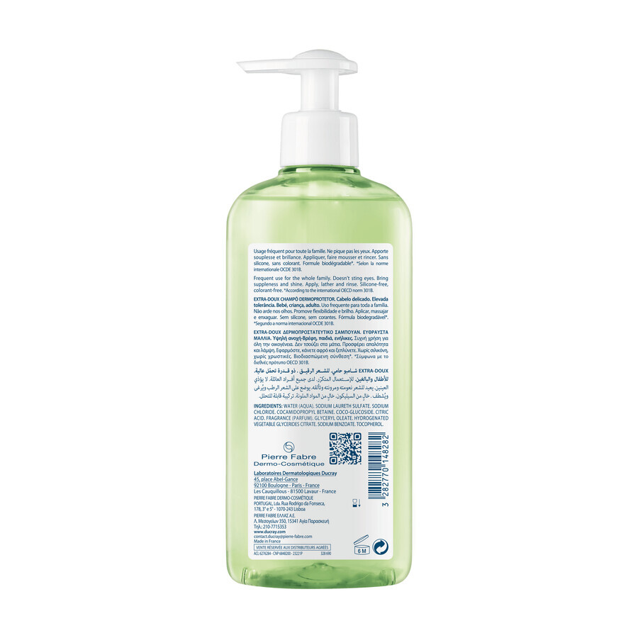 Ducray Extra Doux, dermatologisches Shampoo für den häufigen Gebrauch, 400 ml