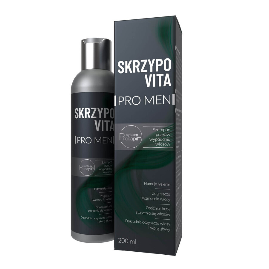 Skrzypovita, Men Set, 30 Filmtabletten + Pro Men, Shampoo gegen Haarausfall, 200 ml + plus Kosmetiktasche