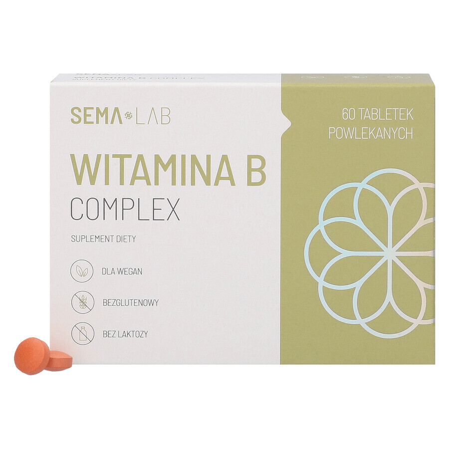 SEMA Lab Vitamin B Complex, 60 comprimate filmate