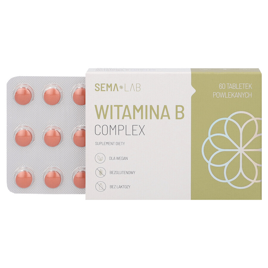 SEMA Lab Vitamin B Complex, 60 comprimate filmate