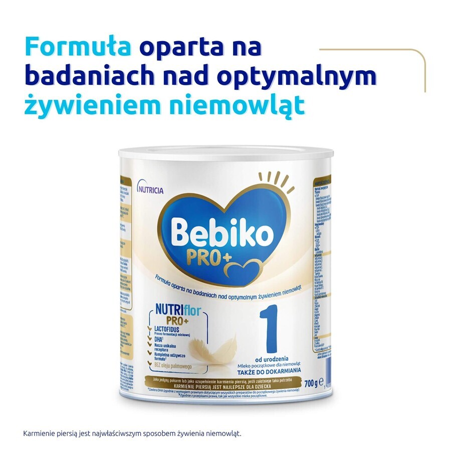 Bebiko Pro+ 1 Nutrriflor Pro+, latte per lattanti, dalla nascita, 700 g