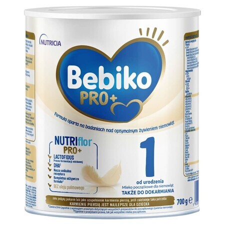 Bebiko Pro+ 1 Nutrriflor Pro+, latte per lattanti, dalla nascita, 700 g