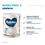 Bebiko Pro+ 3 Nutriflor Pro+, latte modificato, oltre 1 anno, 700 g