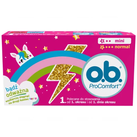 O.B. ProComfort, sanitary pads, Mini, 8 pcs + Normal, 8 pcs