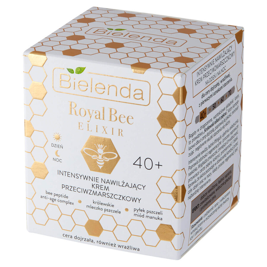 Bielenda Royal Bee Elixir 40+, intensief hydraterende anti-rimpelcrème, rijpe en gevoelige huid, 50 ml