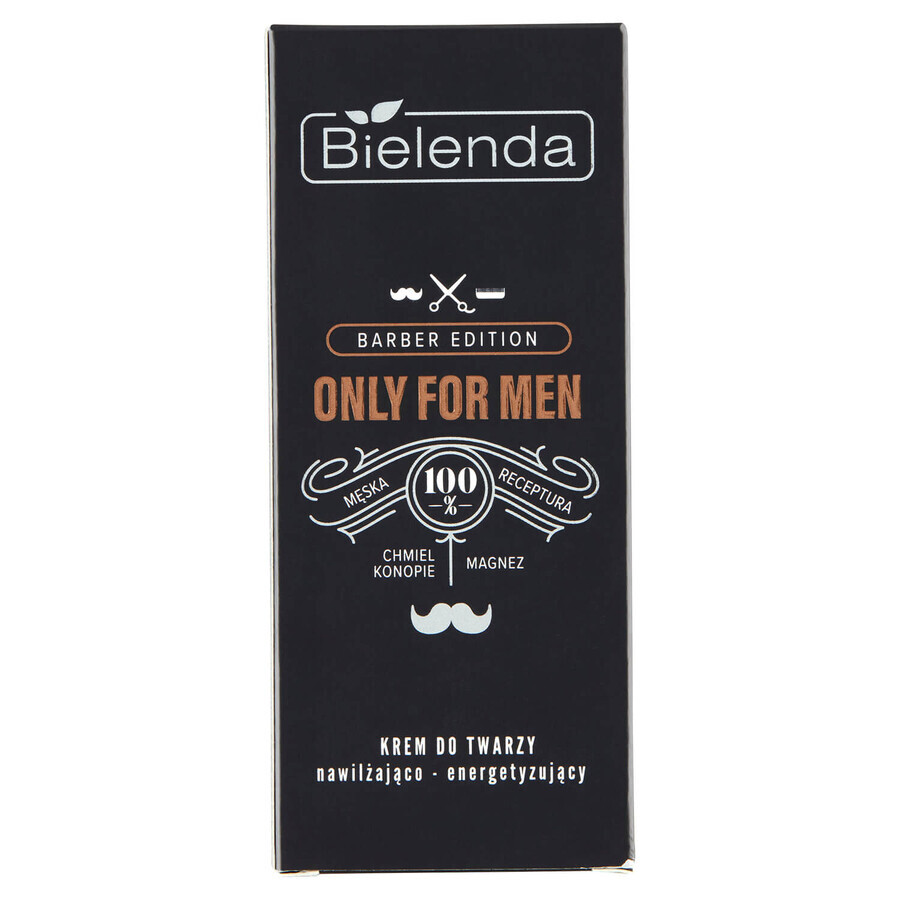 Bielenda Only For Men Barber Edition, crème hydratante et énergisante, 50 ml