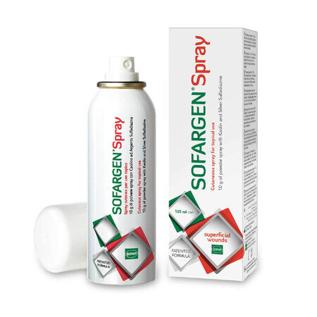 Sofargen Spray, pulverförmiges Spray für oberflächliche Wunden, 125 ml