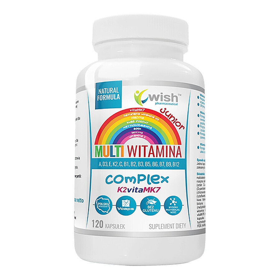 Wish Multivitamin Complex Junior K2vitaMK7, 120 capsule