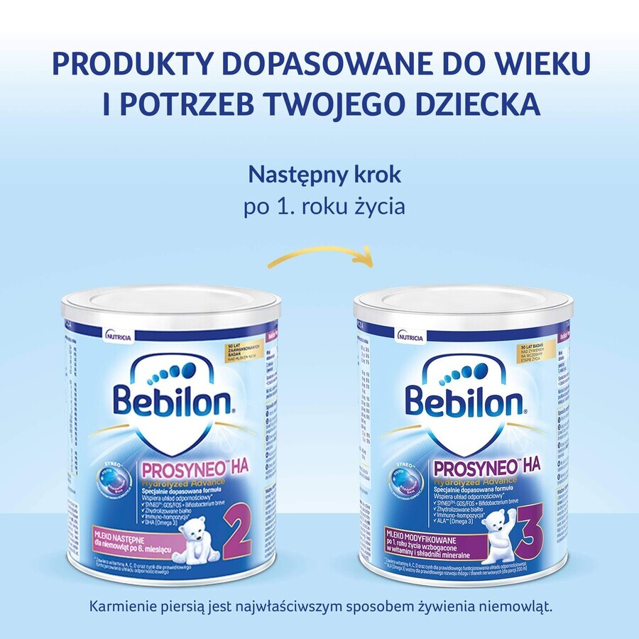 Bebilon Prosyneo HA Hydrolyzed Advance 2, lait de suite, après 6 mois, 400 g