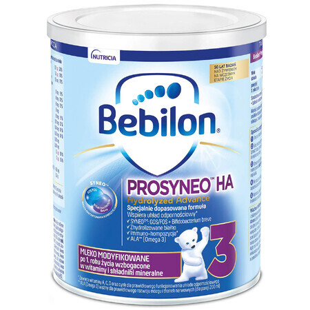 Bebilon Prosyneo HA Hidrolizat Advance 3, lapte modificat, după 1 an, 400 g