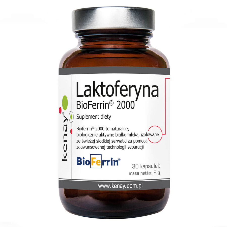 Kenay Lactoferrina BioFerrina 2000, 30 cápsulas