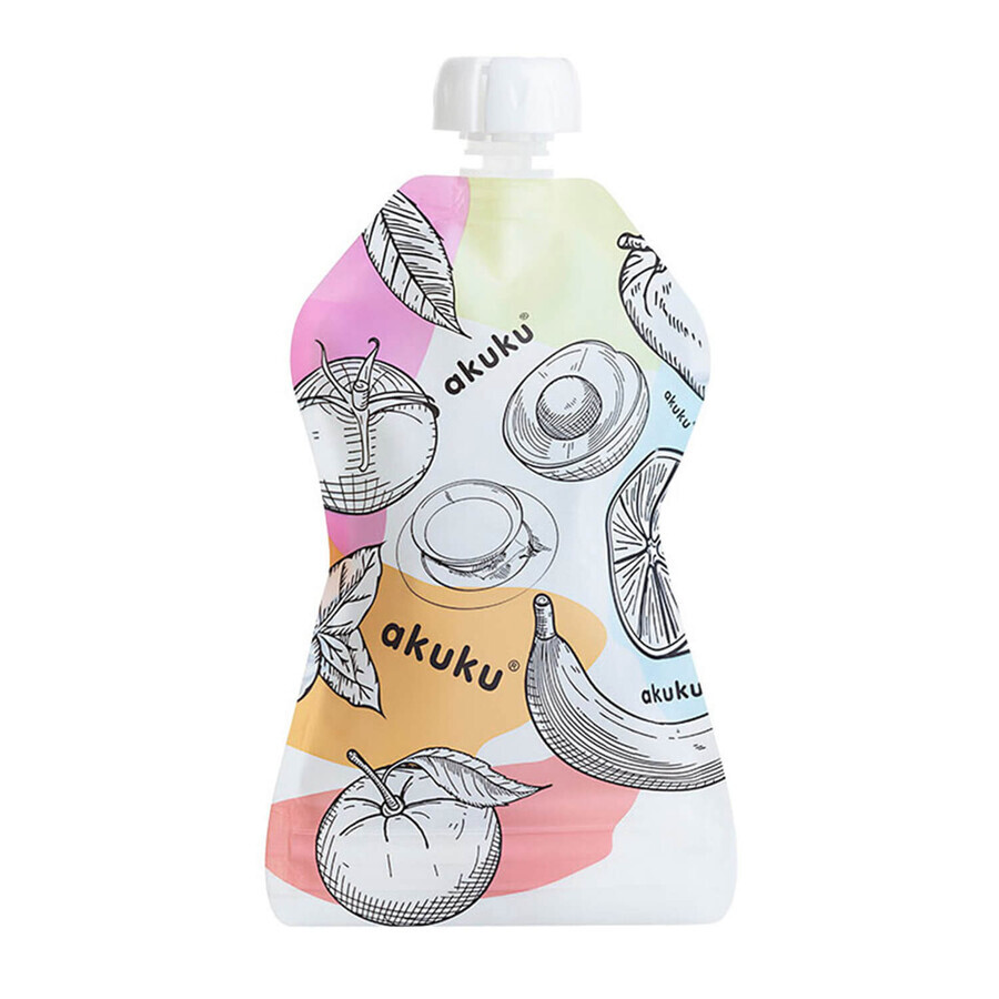 AKUKU, herbruikbare maaltijdzakjes, A0056, 5 x 150 ml