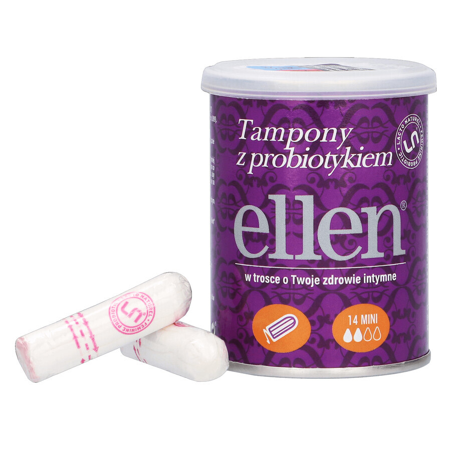 Ellen, probiotische Tampons, mini, 14 Stück