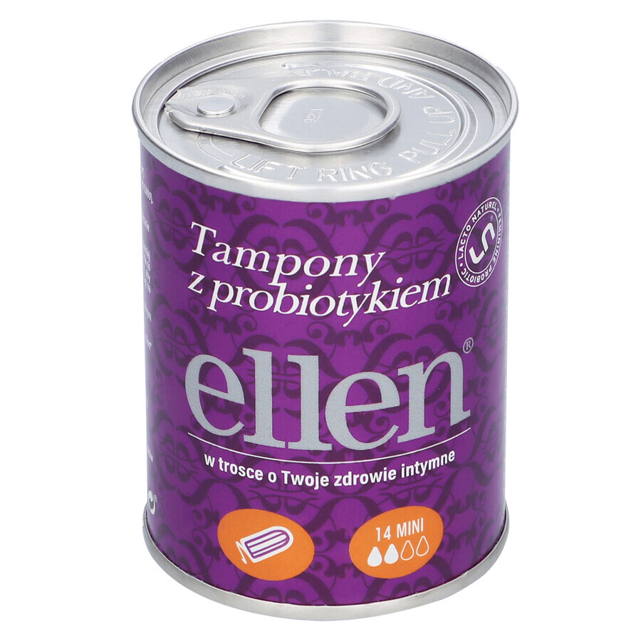 Ellen, probiotische Tampons, mini, 14 Stück