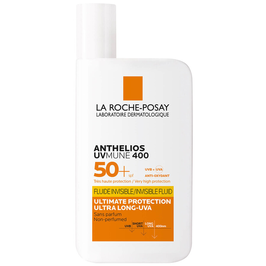 La Roche-Posay Anthelios UVMune 400, fluid protector invizibil, SPF 50+, 50 ml