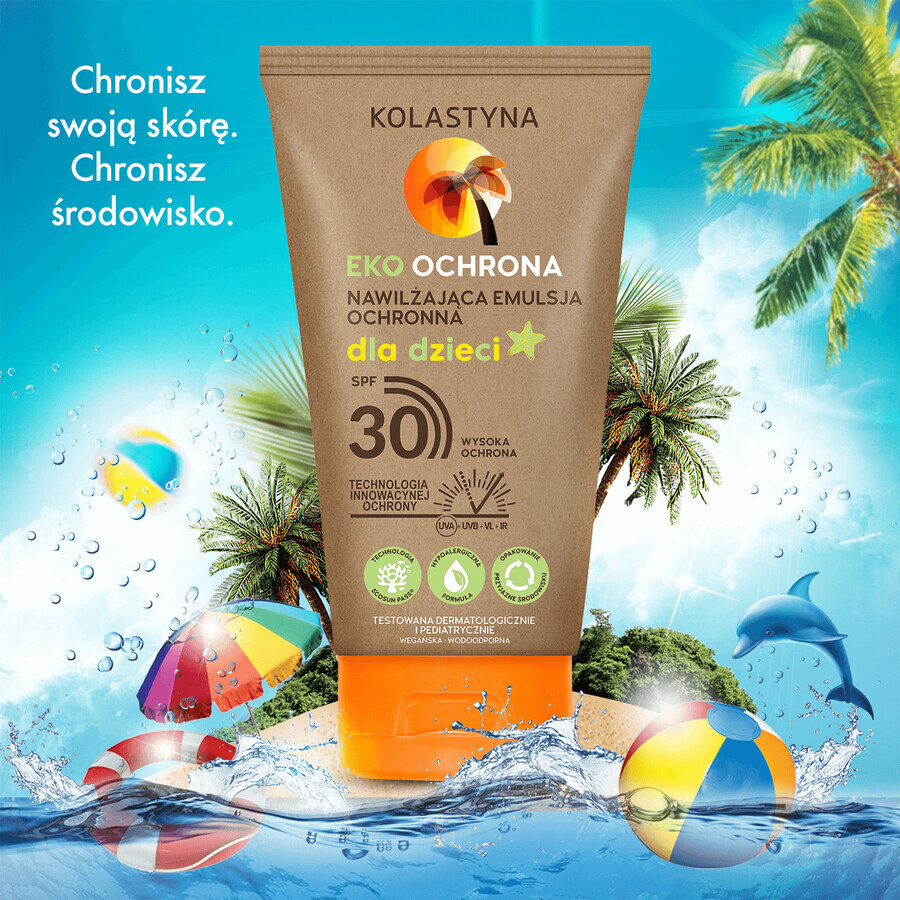 Kolastyna Eko Ochrona, emulsie hidratantă de plajă pentru copii, SPF 30, 150 ml