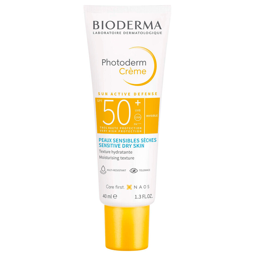 Bioderma Photoderm Creme, schützende Gesichtscreme, trockene Haut, SPF 50+, 40 ml