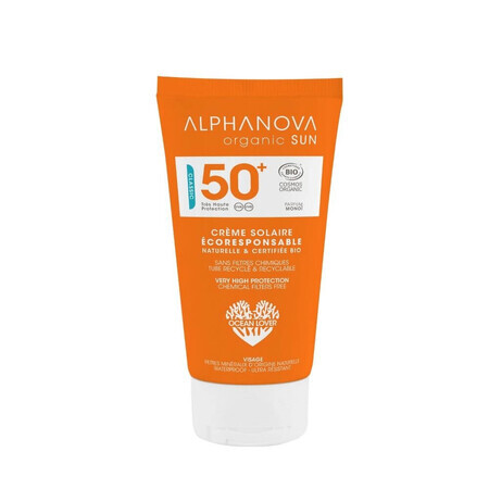 Alphanova Sun Bio, Sonnenschutzmittel, hypoallergen, SPF 50, 50 g