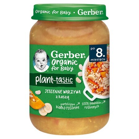 Gerber Bio Plant-Tastic, Herbstgemüse mit Brei, ab 8 Monaten, 190 g