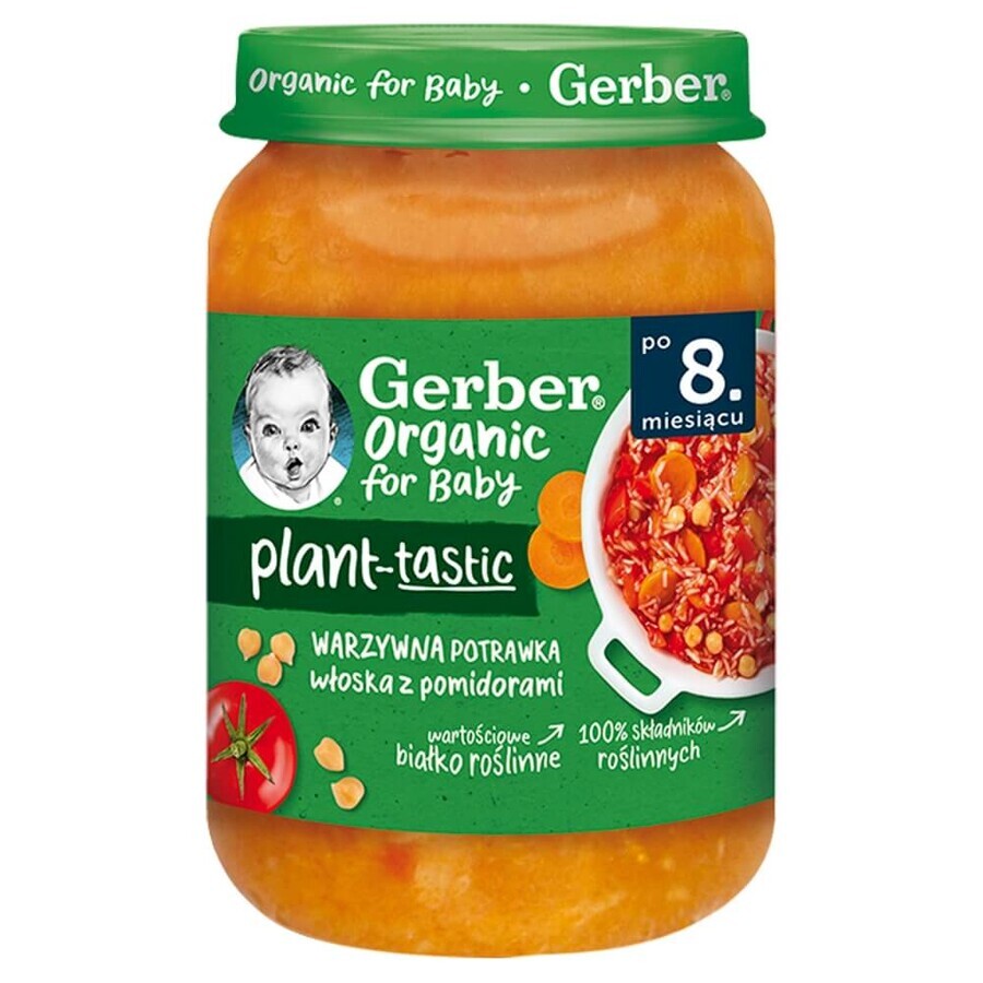 Gerber Organic Plant-Tastic, italienisches Gemüsegericht mit Tomaten, ab 8 Monaten, 190 g