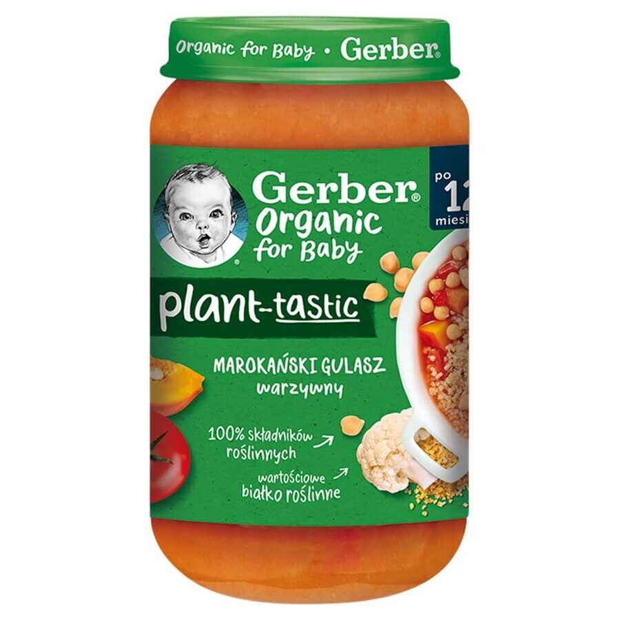 Gerber Organic Plant-Tastic, ragoût de légumes marocains, après 12 mois, 250 g