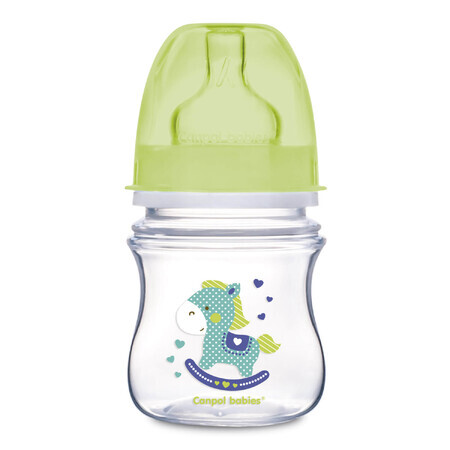 Canpol Babies EasyStart, anti-colică, biberon cu gură largă și tetină cu flux lent, Toys, 35/205, de la naștere, 120 ml