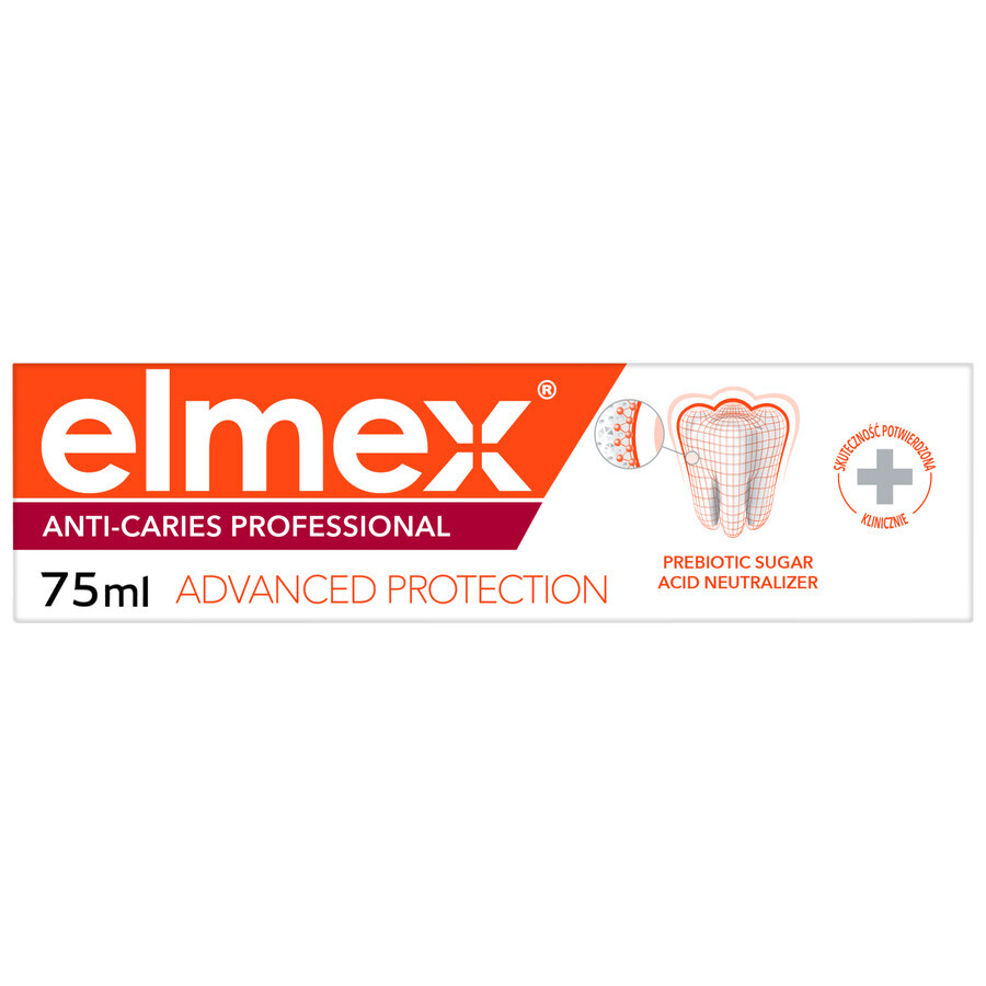 Elmex Anti-Caries Professional, pasta de dientes que protege contra la caries, 75 ml