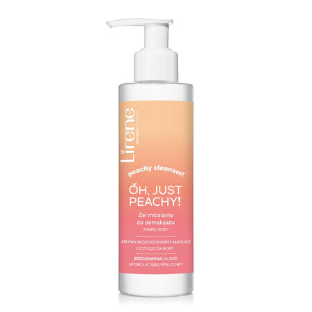 Lirene Oh Just Peachy, mizellares Gel zum Entfernen von Make-up für Gesicht und Augen, 145 ml