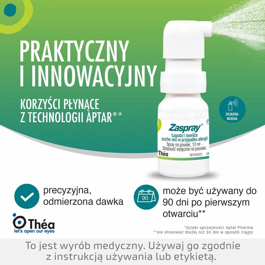 Zaspray, beruhigendes Augenlidspray, 10 ml