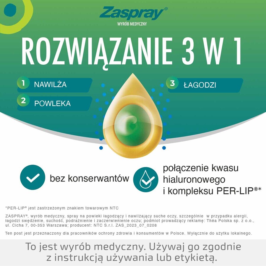 Zaspray, beruhigendes Augenlidspray, 10 ml