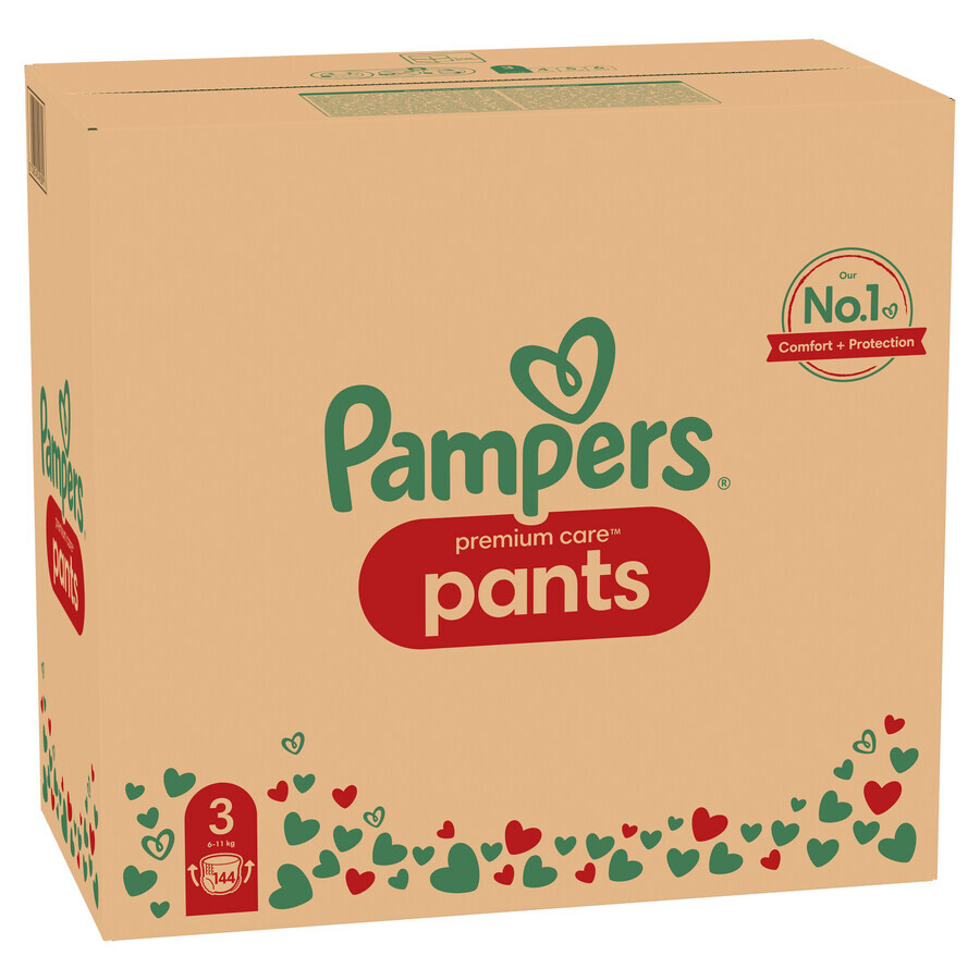 Pampers Premium Care Pants, Windeln, Größe 3, 6-11 kg, 144 Stück