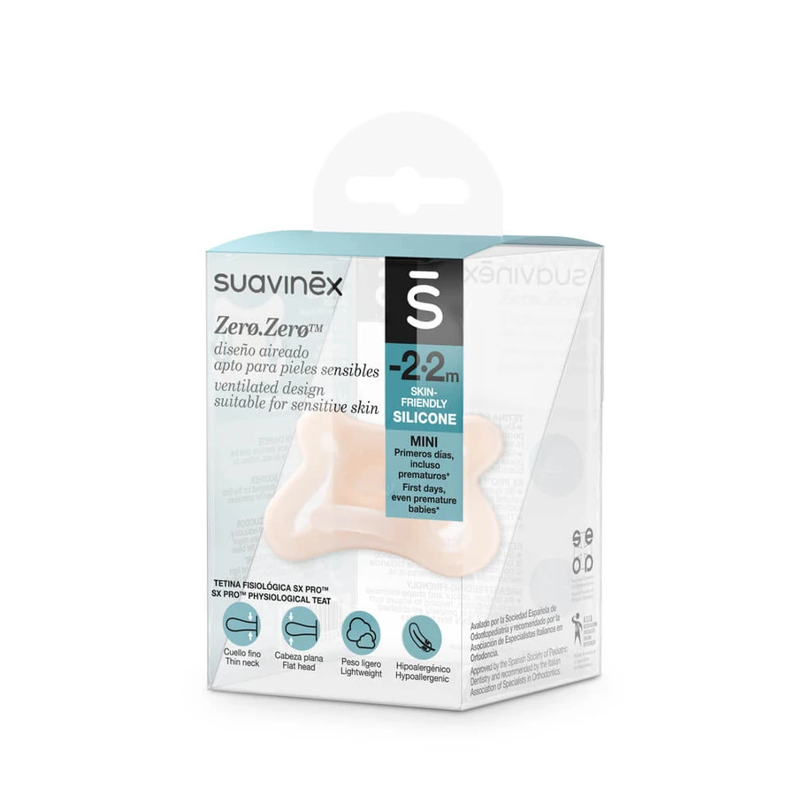 Suavinex SX Pro Zero, suzetă, silicon, fiziologică, pentru copii prematuri și nou-născuți până la 2 luni, 1 buc