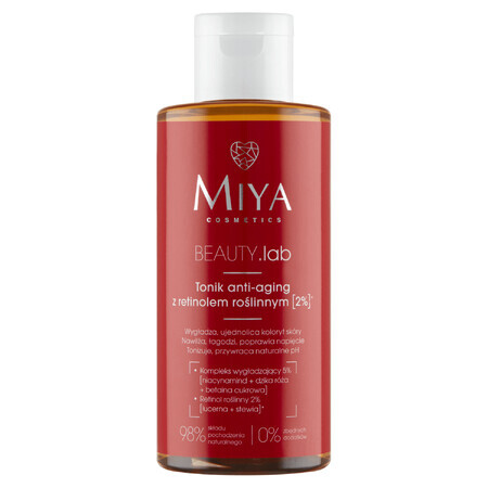 Miya BEAUTY.lab, tónico antiedad con retinol vegetal 2%, 150 ml