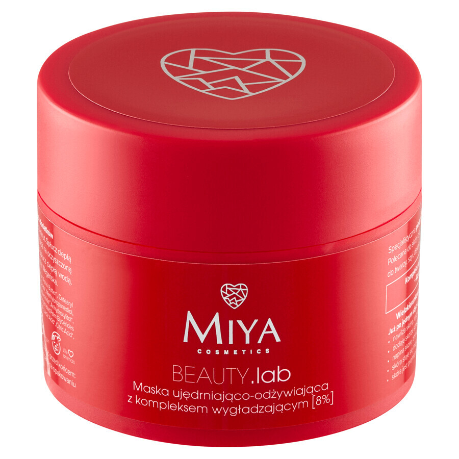 Miya BEAUTY.lab, mascarilla reafirmante y revitalizante con complejo alisante 8%, 50 ml