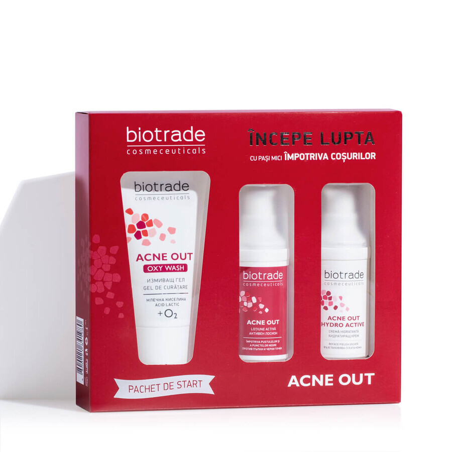 Biotrade Acne Out Reinigungsgel 50 ml + Lotion 20 ml + Creme 20 ml