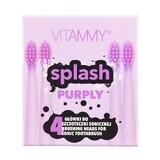 Vitammy Splash Sonic Toothbrush Tips for Kids, Purple, 8 Years and Up, 4 Pieces