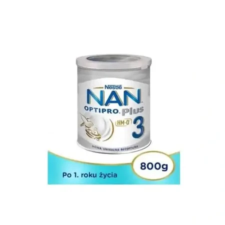 Nestle NAN Optipro Plus 3 HM-O, modifizierte Milch für Kinder ab 1 Jahr, 800 g