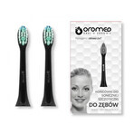 Oromed Oro-Brush, embouts de brosse à dents sonique Noir, 2 pièces