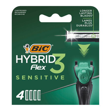 BIC Flex 3 Hybrid Sensitive, austauschbare Minen, 4 Stück