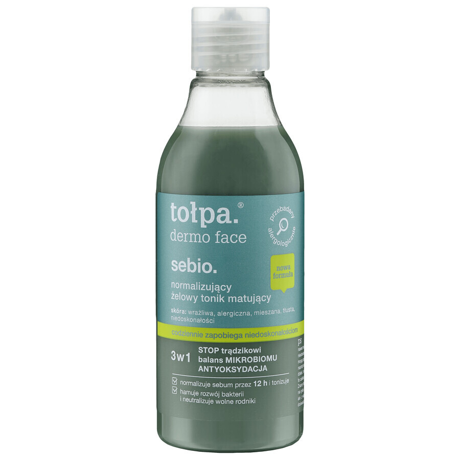 Tolpa Dermo Face Sebio, Normalizing matifying tonic gel, 200 ml