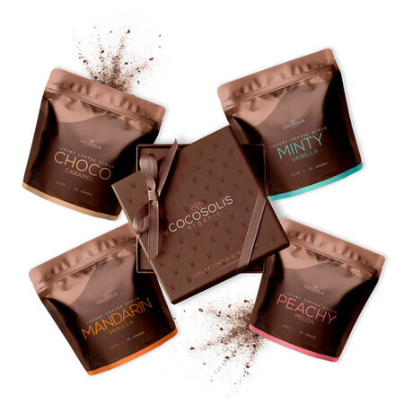 Pachet Luxury Scrub cu cafea, 4 x 70g, Cocosolis