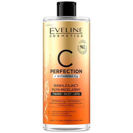 Eveline Cosmetics C-Perfection, lotion micellaire hydratante pour le visage, 500 ml