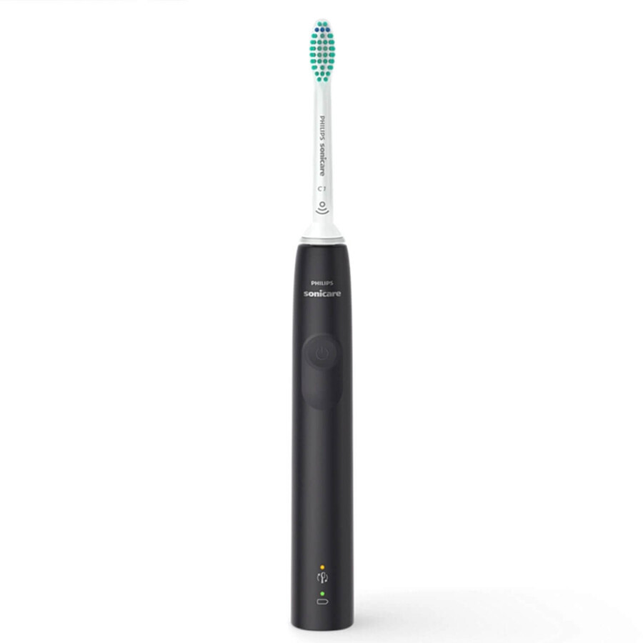 Philips Sonicare 3100 Series, Schallzahnbürste mit Etui, HX3673/14, schwarz, 1 Stück