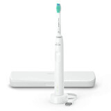 Philips Sonicare 3100 Series, brosse à dents sonique avec étui, HX3673/13, blanc, 1 pièce