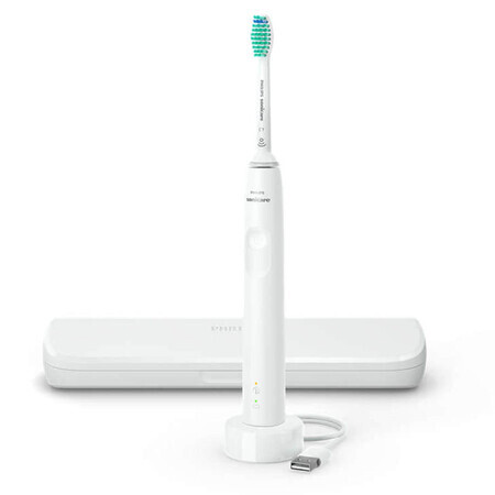 Philips Sonicare 3100 Series, Schallzahnbürste mit Etui, HX3673/13, weiß, 1 Stück