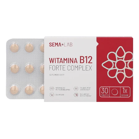 SEMA Lab Vitamina B12 Forte Complex, 30 comprimate filmate