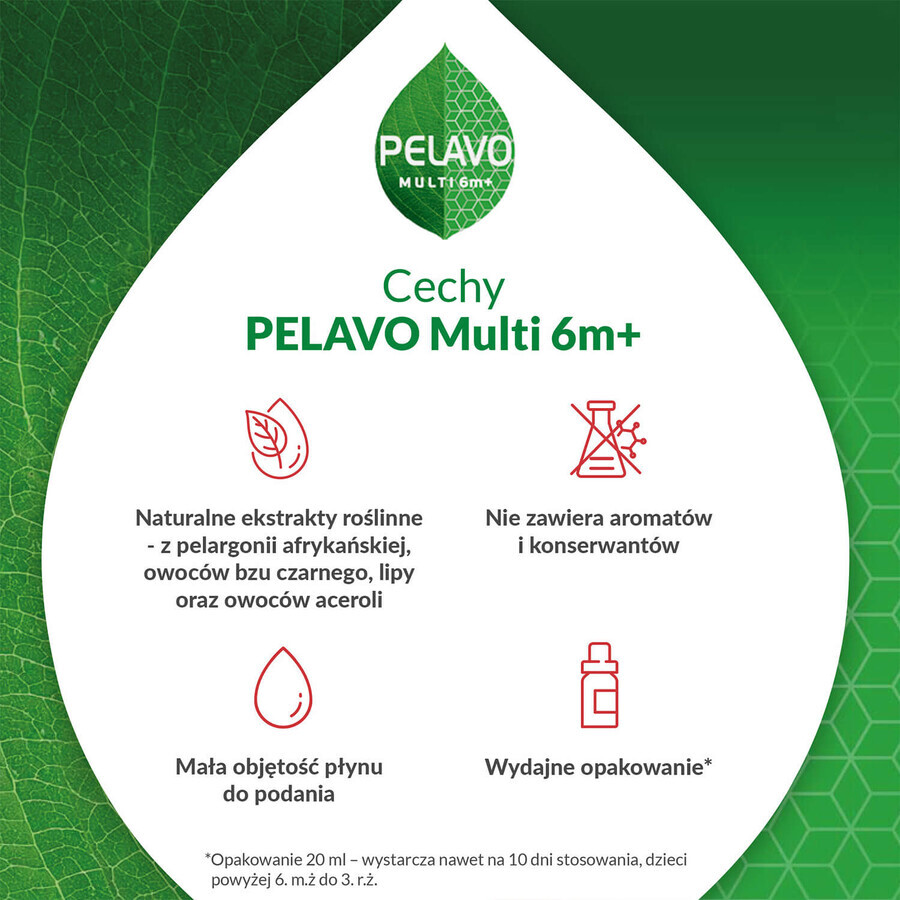 Pelavo Multi 6m+, Tropfen für Säuglinge und Kleinkinder ab dem 6. Lebensmonat, 20 ml 