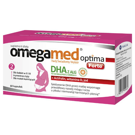 Omegamed Optima Forte DHA from algae for women in the second and third trimester of pregnancy and nursing mothers, 60 capsules